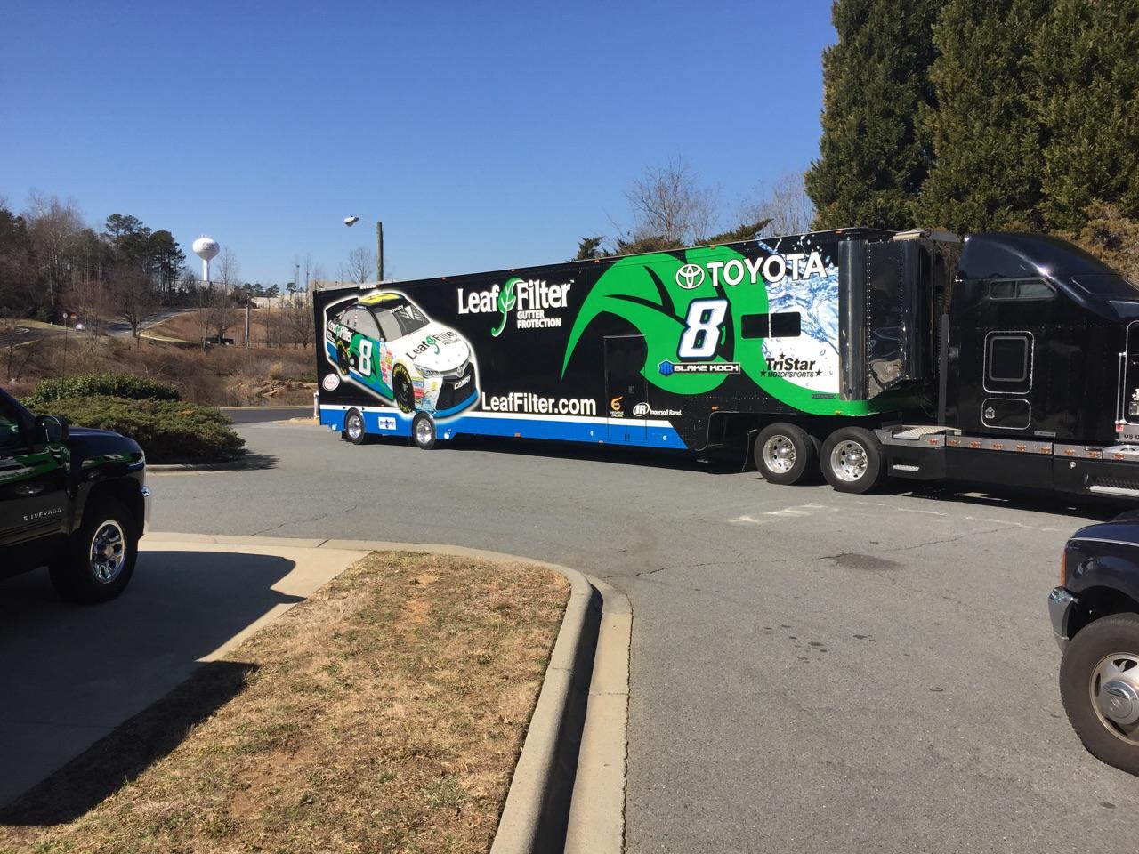 LeafFilter NASCAR Trailer TriStar Motorsports Blake Koch