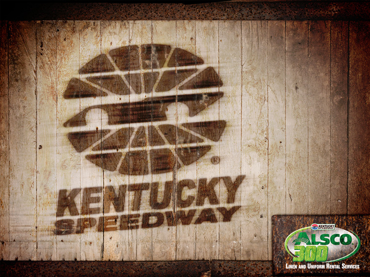 Kentucky Speedway Wood Burned Image